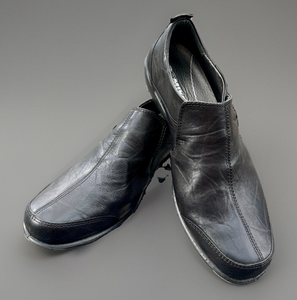 Romika Women’s Black Leather Slip On Shoes EU 39 Comfort Loafers Excellent
